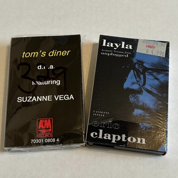 Cassette singles for Eric Clapton and Suzanne Vega - Picture 1 of 6